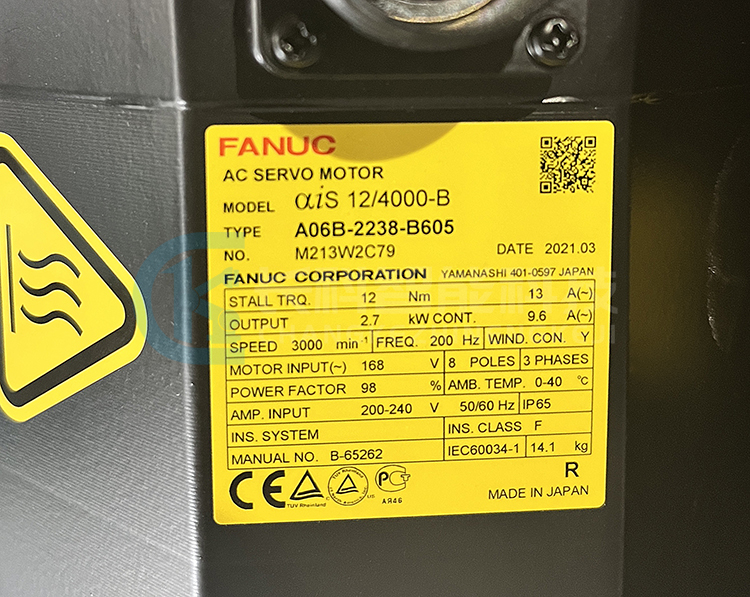 發(fā)那科伺服電機(jī)αis 12/4000-B A06B-2238-B605 發(fā)那科伺服電機(jī)αis 12/4000-B A06B-2238-B605